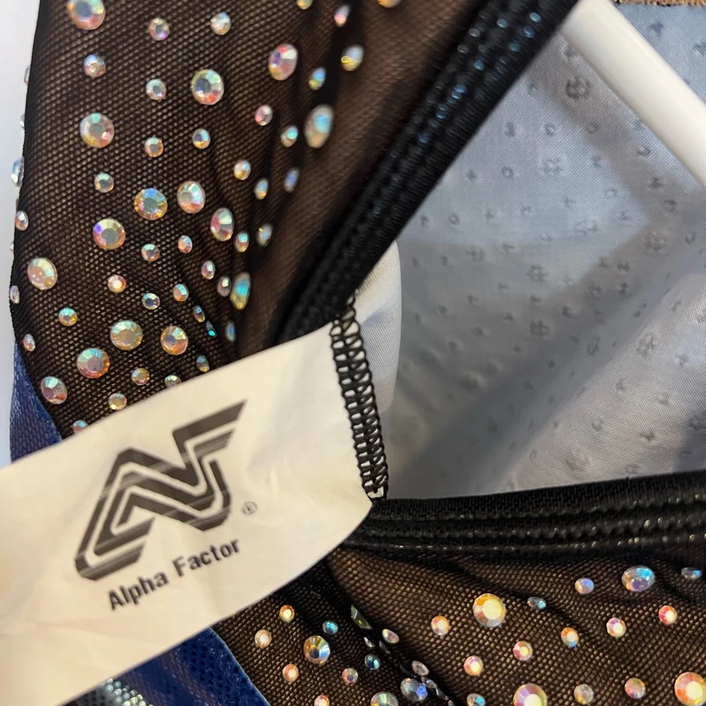 3/4 Sleeve Length Alpha Factor Competitive Gymnastics Leotard - Picture 5 of 6